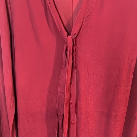 Daniel Rainn. Burgundy. Shirt dress. Full button. Small. Long sleeve. - Picture 2 of 4